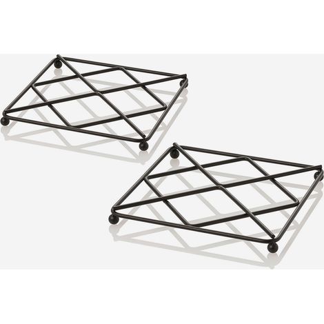 Set 2 sottopentola in metallo da cucina 22x18 Diamond