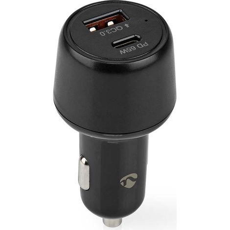 Cargador de coche 65w 2030325 a numero de salidas 2 tipo de puerto usb a usb c seleccion automatica de voltaje (1/5)
