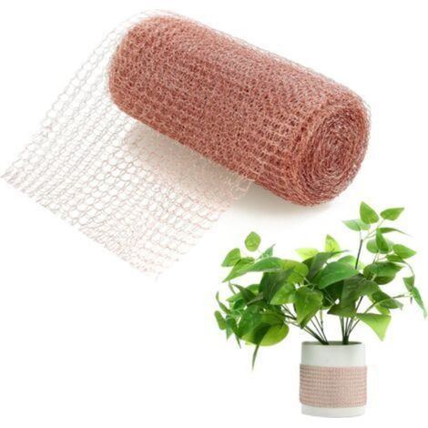 Filet cuivre Anti limace,127mm x 10 m Cuivre Anti Limace,100% Fil de cuivre,Ruban de Cuivre Contre Les Escargots,pour Protection du Jardin, empêchant Les Rats, Les escargots et Autres parasit (1/5)