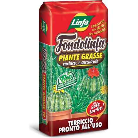 Terriccio Linfa per piante grasse, cactacee e succulente 10 Lt (1/2)