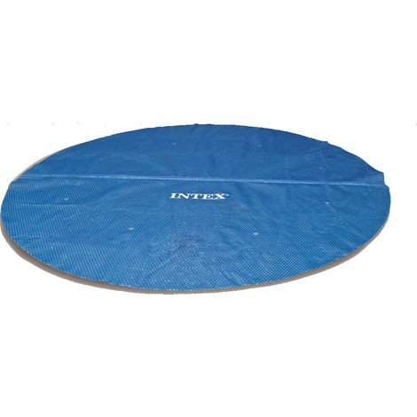 Intex – Bâche à bulles pour piscine ronde Ø 3,96 m – Épaisseur 120 microns – Polyéthylène résistant – Système de fixation rapide