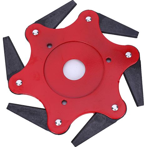 Rasentrimmerkopf für den Außenbereich, Freischneider, Rasenmäher-Ersatzteile, Gartengeräte, 6-Klingen, Rot (1/5)