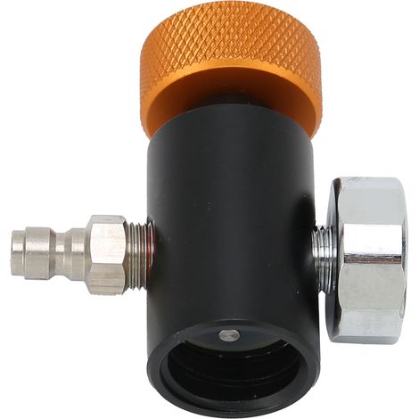 Adaptateur pour bouteille de CO2, valve à soda réglable avec raccord mâle 8 mm et manomètre 3000 psi (1/5)