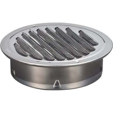 Grille de ventilation ronde en acier inoxydable Grille de ventilation en métal de 100 mm Grille (1/4)