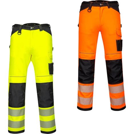 Pantaloni da lavoro alta visibilità Portwest PW303 Stretch - 34 - Giallo (1/5)