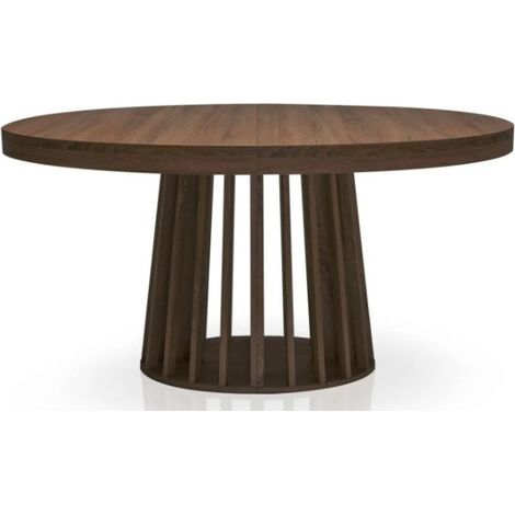 Paris Prix – Table de repas extensible ovale 150-300cm – MDF – 14 couverts – Pieds centraux – Facile d'entretien (1/4)