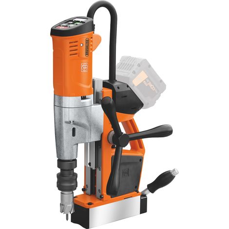 Trapano magnetico universale a batteria Fein per fori centrali fino a 35 mm, modello AKBU 35 PMQ AS, senza batteria né caricabatterie