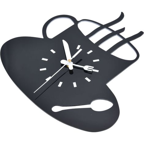 Reloj de pared 3D para cocina SJLERST, estilo moderno de taza de café, acrílico, mecanismo silencioso, diseño sin marco. (1/3)
