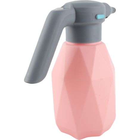 Pulverizador eléctrico portátil para plantas con capacidad de 2 litros, puerto USB y manguera giratoria: pulverizador automático de agua para flores y jardines [Diseño: Rosa/Azul  Material: ABS/PET] (1/5)