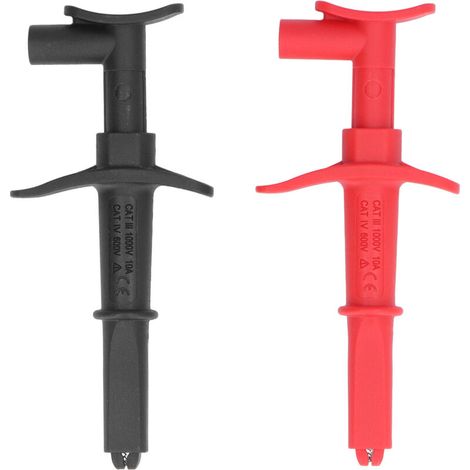 1 Paire de Pinces Crocodile Rouge et Noir pour Tests Électroniques (1/5)