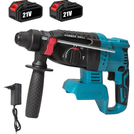 Perceuse à percussion sans fil, diamètre de perçage maximum de 27 mm, compatibilité polyvalente, Avec 2 batteries (1/2)