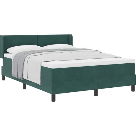 Maison Exclusive - Boxspringbett mit Kopfteil Dunkelgrün 190 x 14