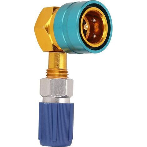 Coupleur Rapide. Voiture R1234YF à R134A Adaptateur de coupleur Rapide côté Bas raccord de climatisation de Voiture en Aluminium pour Voitures européennes et américaines (1/4)