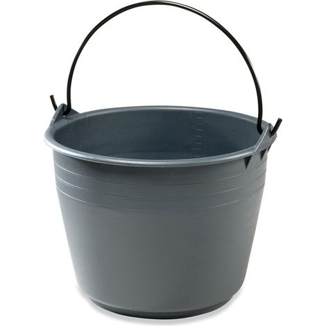 Secchi Secchie Per Agricoltura Graduati In  Plastica Grigia Lt. 12 Conf. 10 Pz