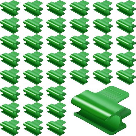 Lot de 40 Clips pour Serre de Jardin, Pinces 11mm pour Film, Clip Cerceau Tunnel de Filet en Plastique pour Jardin (1/5)