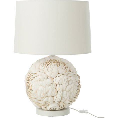 Lampe coquillage blanc élégance marine pour salon cosy - Blanc coquillage naturel (1/5)