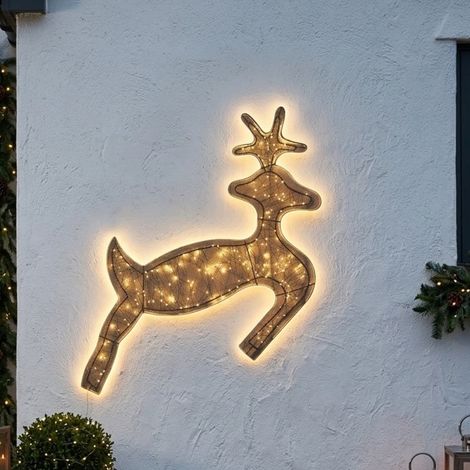 Halo Leaping Illuminated Reindeer Display (1/2)