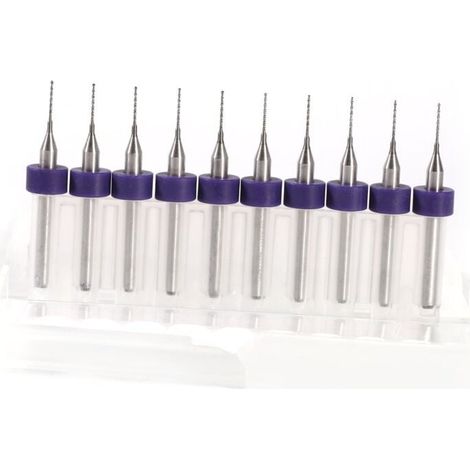 YMYNY 10 Stück Mikro-Spiralbohrer für Leiterplatten, Präzisions-0,5-mm-Bohrerzubehör (0,5 mm) (1/4)