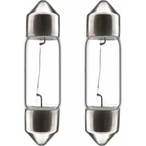 2x Ampoule navette 12V 15W 15x44mm SV8.5 universelle voiture éclairage lumière maison
