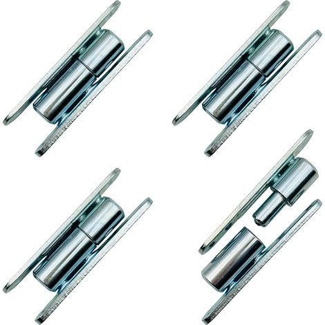 Charnière de Porte en Acier Ø 15x83mm Paumelles pour Montage en Applique Charnières Amovible pour Cadres de Portes Intérieures et en Bois à Feuillure 4 Pièces (1/5)