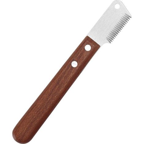 Couteau à Trimmer Chien, Peigne de Rasage pour Animaux de Compagnie, Outils de Toilettage Fournitures pour Animaux Peignes, Peigne à Manche en Bois pour Chien pour Chiens et Chats (1/5)