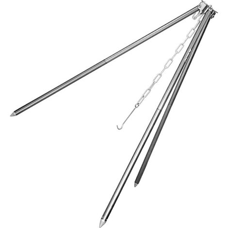 Trépied de cuisine pour feu de camp, support de casserole en aluminium Acampamento, indispensable pour... (1/5)