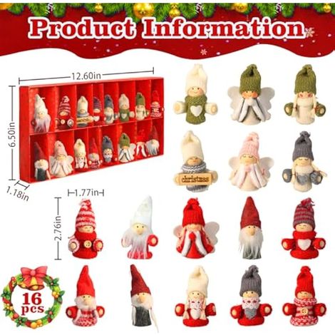 Pendentifs d'anges pour décoration de sapin de Noël, 16 pièces, figurines de fées en pommes de pin, ornements à suspendre, faits main et naturels (1/5)