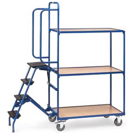 Carrello con ruote 3 plateaux - Altezza della piattaforma superiore 1.45m - 2107