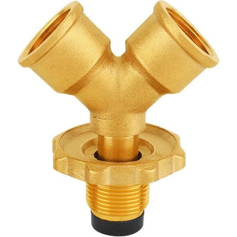 Adaptateur triple pour cartouches de gaz, régulateur de gaz liquéfié, matériau laiton, adaptateur à trois voies, connecteur de dérivation pour chaleur intense (1/5)
