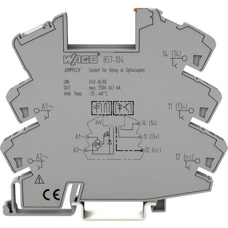 WAGO 857-104 Zoccolo per relè (L x A x P) 6 x 81 x 94 mm 1 pz.