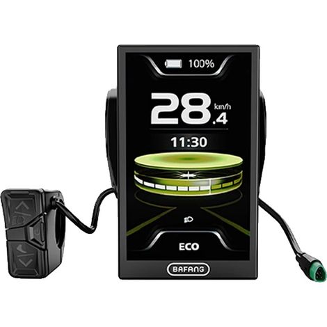 Pantalla para bicicleta eléctrica, resistente al agua, conectividad Bluetooth, BAFANG DPC010 (0-5 pasos) (1/2)