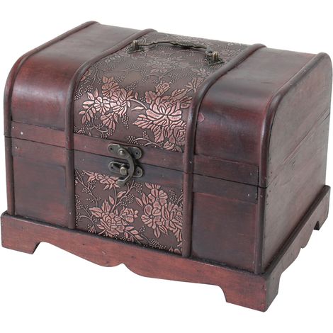 HMF 6411-130 Schatztruhe, Schatzkiste, Holzkiste Japan, 30 x 23 x 21 cm (1/5)