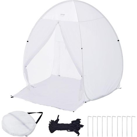 Cabine de Peinture Portable Pop-up 152x152x178 cm Tente Pulvérisation Meuble avec Plancher Intégré (1/5)