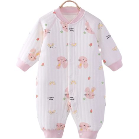 1 gigoteuse de transition, coton 100 %, manches longues, sans capuche, pour nouveau-né (0-1 an, jusqu'à 80 cm) (1/5)