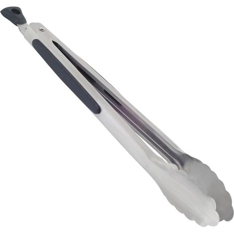 Pince Barbecue Inox - 1 Unité - Acier Inoxydable - Système Verrouillage - Cuisine Extérieure Terrasse Jardin - 34 cm (1/5)