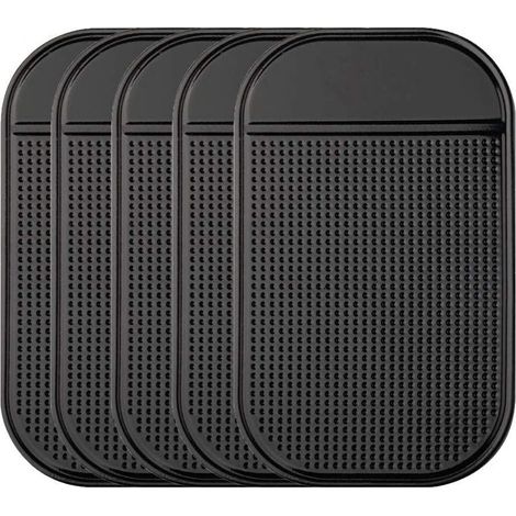 Tapis antidérapants pour tableau de bord de voiture - 5 pièces - Tapis antidérapants auto-adhésifs - Conviennent aux détecteurs de radar, téléphones portables, clés, verre, miroirs, métal, appareils G (1/3)