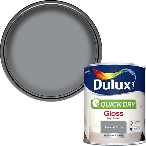 Dulux Quick Dry Gloss Colours - Natural Slate - 750ml