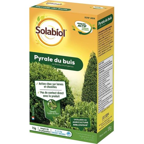 Insecticide biologique Bacillus thuringiensis – Action choc sur larves et chenilles – Utilisable en agriculture biologique – Solabiol