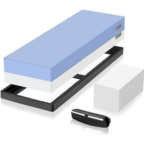 Set aus zweiseitigen Schleifsteinen, Körnung 1000/6000, zum Schärfen von Messern (1/4)