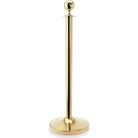 Poteau de guidage boule H 95 cm Ø pied 32 cm titane doré inox CLASSIC - Was Germany