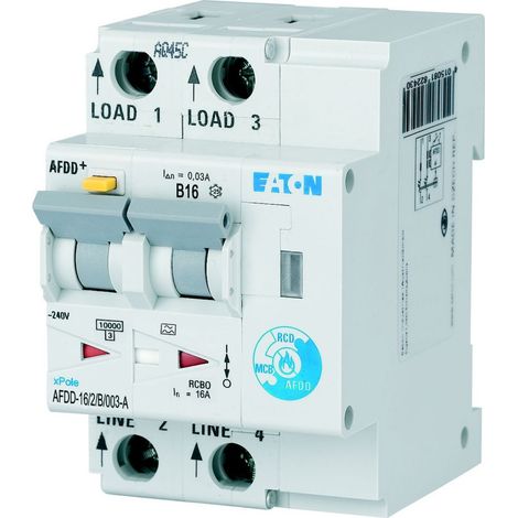 Eaton Interruptor diferencial de protección contra incendios gris 16A