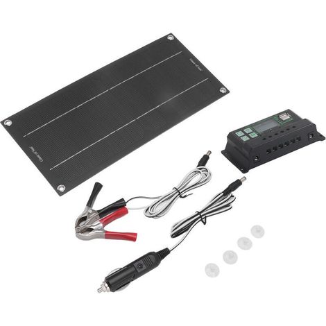 Jeffergarden Kit de chargeur de batterie de panneau solaire 600W Chargeur de batterie solaire portable 18V pour voiture de camping-car