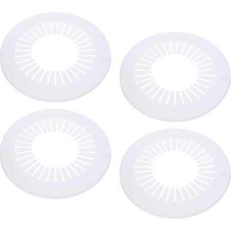Cache Tuyau Radiateur pour Tuyaux d'Eau 2.95"-4.65"/75-115mm, 4pcs Plaque d'Écussons en PP pour Tuyaux de Chauffage, Colliers de Pipe Garniture Robinet Tube Douche Mural, Blanc (1/5)