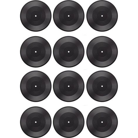 Adatto per 12 dischi in vinile vergini da 12 pollici, decorazione vintage, imitazione di dischi in vinile vergini, utilizzabile come decorazione murale.