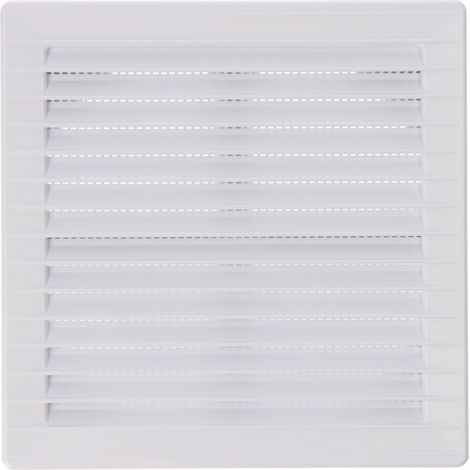 Rejilla ventilación cuadrada empotrable ajustable ø 80-150 con mosquitera 170x170x11,5mm abs blanca (1/3)