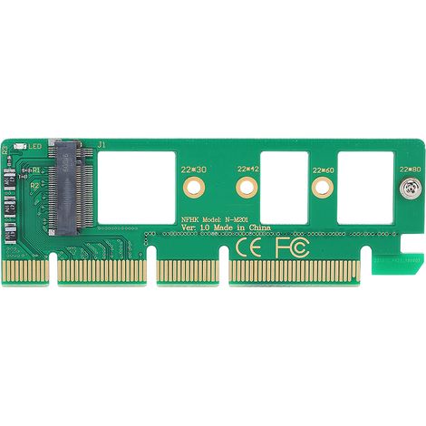 PCIe 3.0 Erweiterungskarte für NVMe M.2 SSD – Grüner ABS-Transferadapter (1/5)