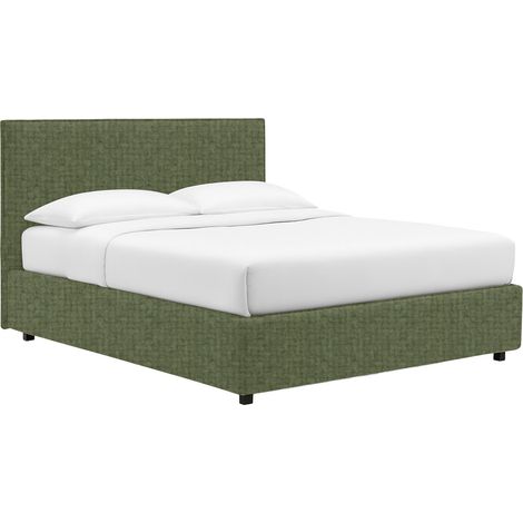 Letto Singolo Dagenham, Sfoderabile, Contenitore Made in Italy, Verde