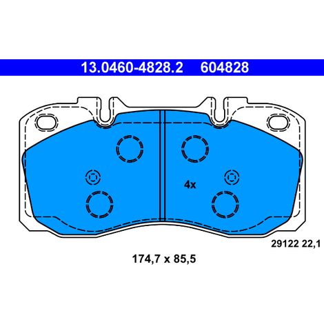 HAM pads iveco daily 06 anteriore 3.0 JTD (1/2)