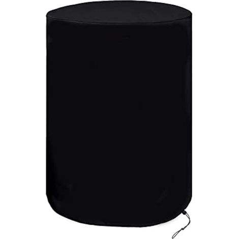 Housse de protection pour tonneau de pluie ronde - 200 l - Diamètre : 65 cm - Hauteur : 95 cm - Résistante aux intempéries - Avec cordon de serrage - Pour réservoir d'eau, barbecues et autres meubles (1/5)