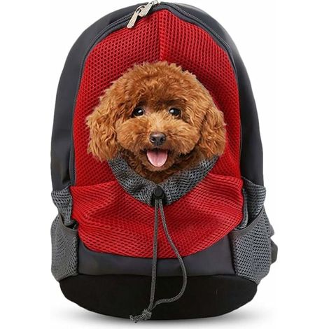 Mochilas transportadoras para perros, mochilas de viaje para cachorros pequeños, 403527 cm, color rojo (1/5)